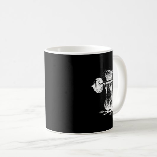 Retro Gym Rat Fitness Bodybuilding Workout Weight Kaffeetasse (VorderseiteRechts)