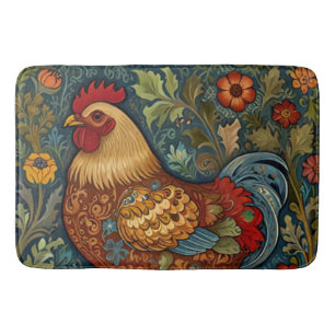 Retro-Hahn boho schicke Hähnchen Badematte