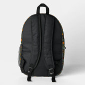 Retro-Hahn boho schicke Hähnchen Bedruckter Rucksack (Rückseite)
