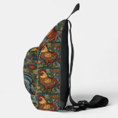 Retro-Hahn boho schicke Hähnchen Crossbody Bag (Rechts)