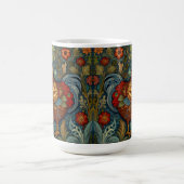 Retro-Hahn boho schicke Hähnchen Kaffeetasse (Mittel)