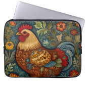 Retro-Hahn boho schicke Hähnchen Laptopschutzhülle (Vorderseite)