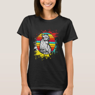 Retro-Hahn Chic Landwirt Bauernhof-Tier-Idee Geflü T-Shirt