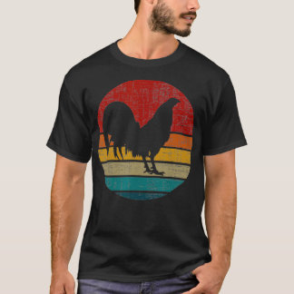 Retro-Hahnenkampf kämpfender Hahn Vintage T-Shirt