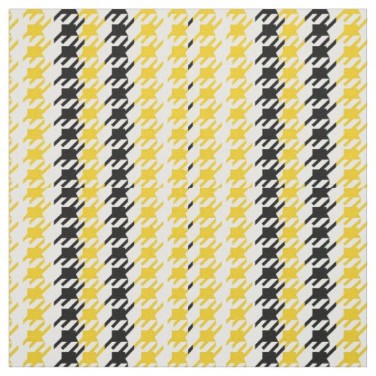 Retro Hahnentrittmuster-Gelb-Schwarzes Stoff (Muster)