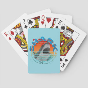 Retro-Hai-Angler-Anglergeschenk  Spielkarten