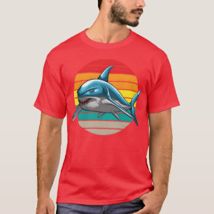 Retro-Hai Sonnen-Ozean-Tiere lustig T-Shirt