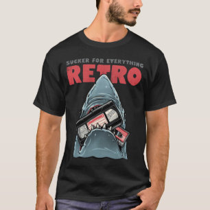 Retro-Hai VHS-Kassette Lustige 80er Nostalgie T-Shirt