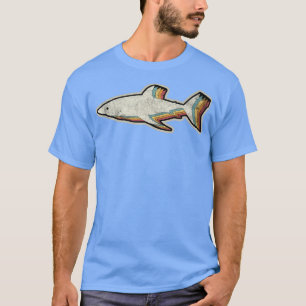 Retro-Hai Vintage-Weißer Hai Fisch-Angeln T-Shirt