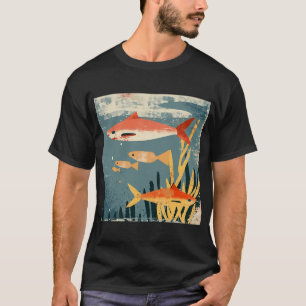 Retro-Haie mit kleinen Fischen T-Shirt