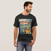 Retro-Haie mit kleinen Fischen T-Shirt (Vorne ganz)