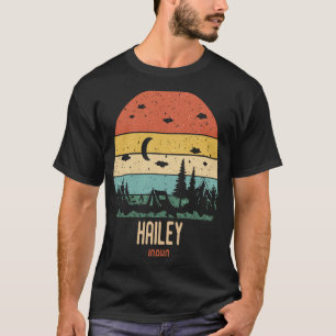 Retro Hailey Idaho Berge Wandern Vintager Sonnenun T-Shirt