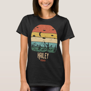 Retro Hailey Idaho Berge Wandern Vintager Sonnenun T-Shirt