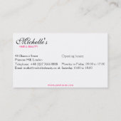 Retro Hair and Beauty Make-up Artist Visitenkarte (Rückseite)