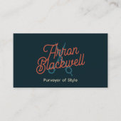 Retro Hair Stylist Scheren Visitenkarte (Vorderseite)