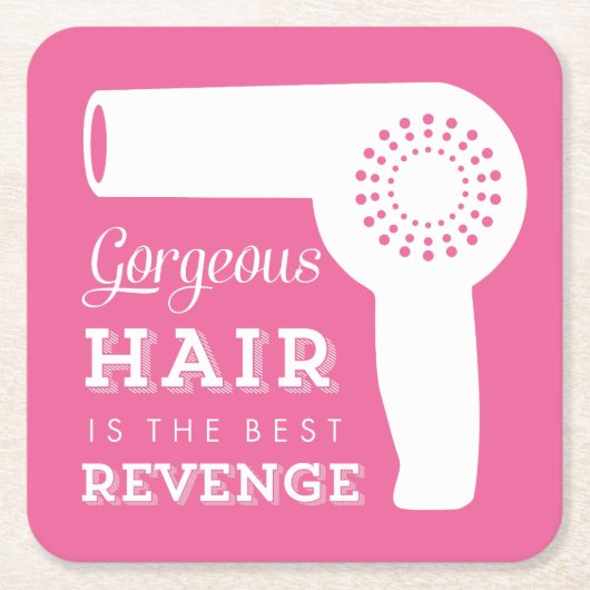 Retro Hairdryer PapierUntersetzer Rechteckiger Pappuntersetzer (Vorderseite)