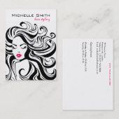 Retro Hairstyling Visitenkartendesign Visitenkarte (Vorne/Hinten)