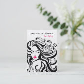 Retro Hairstyling Visitenkartendesign Visitenkarte (Stehend Vorderseite)