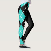 Retro-Halb-Argyle-Leggings Leggings (Rechts)