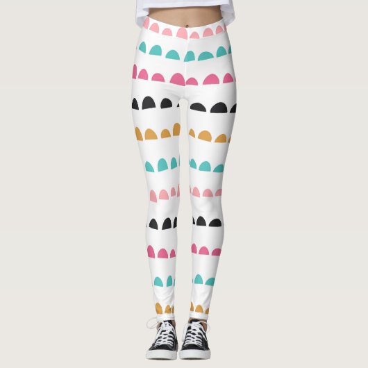 Retro-halber Circle Fun Leggings (Vorderseite)