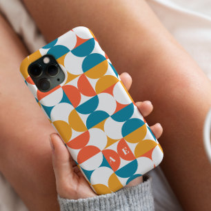 Retro-Halbkreis-Ausschnitt fett blau orange gelb  Case-Mate iPhone 14 Hülle