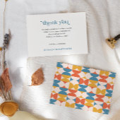 Retro Halbkreis Scallop Mitte Jahrhundert WEDD Dankeskarte