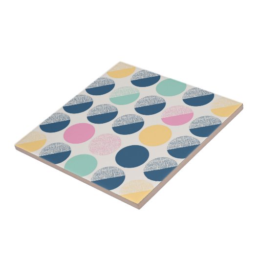 Retro Halbrund-Muster Fliese (Seite)