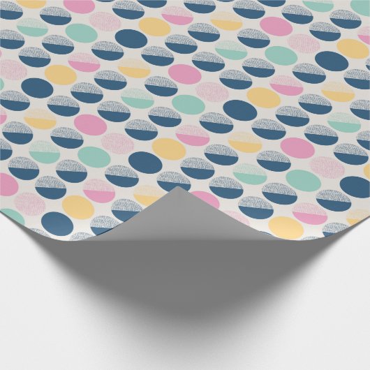 Retro Halbrund-Muster Geschenkpapier (Ecke)