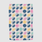 Retro Halbrund-Muster Golfhandtuch (Vorderseite)