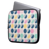 Retro Halbrund-Muster Laptopschutzhülle (Vorderseite Links)