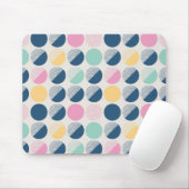 Retro Halbrund-Muster Mousepad (Mit Mouse)