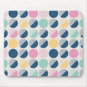 Retro Halbrund-Muster Mousepad