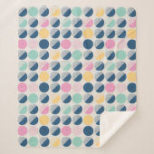 Retro Halbrund-Muster Sherpadecke (Vorderseite)