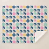 Retro Halbrund-Muster Sherpadecke (Vorderseite (Horizontal))