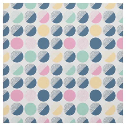 Retro Halbrund-Muster Stoff (Muster)