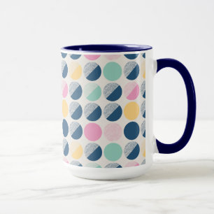 Retro Halbrund-Muster Tasse
