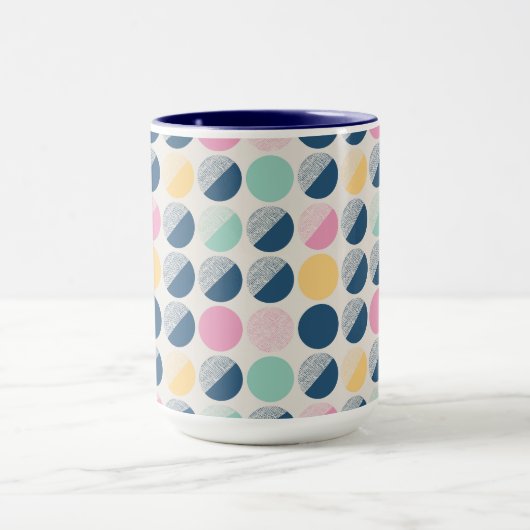 Retro Halbrund-Muster Tasse (Zentrum)