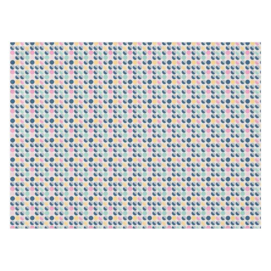 Retro Halbrund-Muster Tischdecke (Vorderseite (Horizontal))