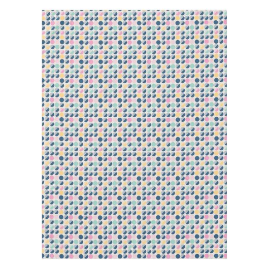 Retro Halbrund-Muster Tischdecke (Vorderseite)