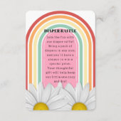 Retro Half Daisy Baby Dusche Begleitkarte (Vorderseite)