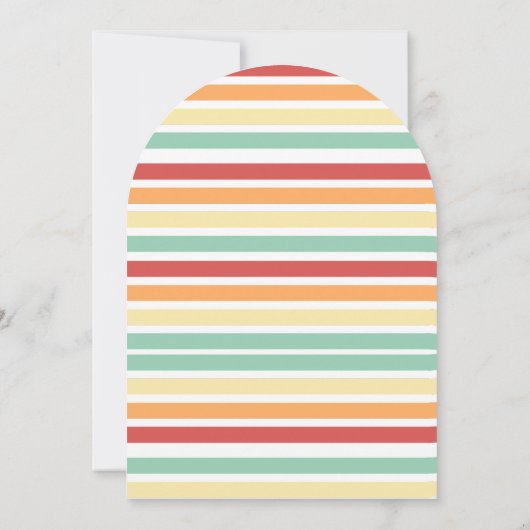 Retro Half Daisy Baby Dusche Einladung (Rückseite)