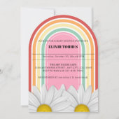 Retro Half Daisy Baby Dusche Einladung (Vorderseite)