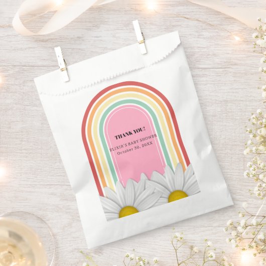 Retro Half Daisy Baby Dusche Geschenktütchen (Ausgeschnitten)