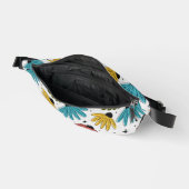 Retro Halftone Coneflowers Bauchtasche (Offen)