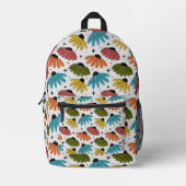 Retro Halftone Coneflowers Bedruckter Rucksack (Vorderseite)