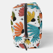 Retro Halftone Coneflowers Waschbeutel (Rechts)