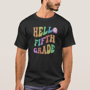 Retro Hallo Fünfter Dozent I Dozent 5th Grade T-Shirt