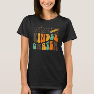 Retro Hallo Kindergarten Lehrer Kinder ersten Tag T-Shirt