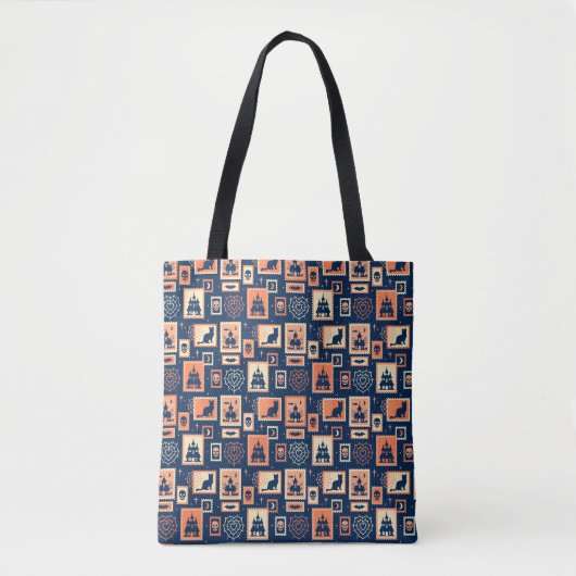 Retro-Halloween-Artistamps Tasche (Vorderseite)