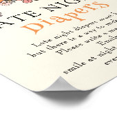 Retro Halloween Baby Dusche Spate Night Diapers Poster (Ecke)